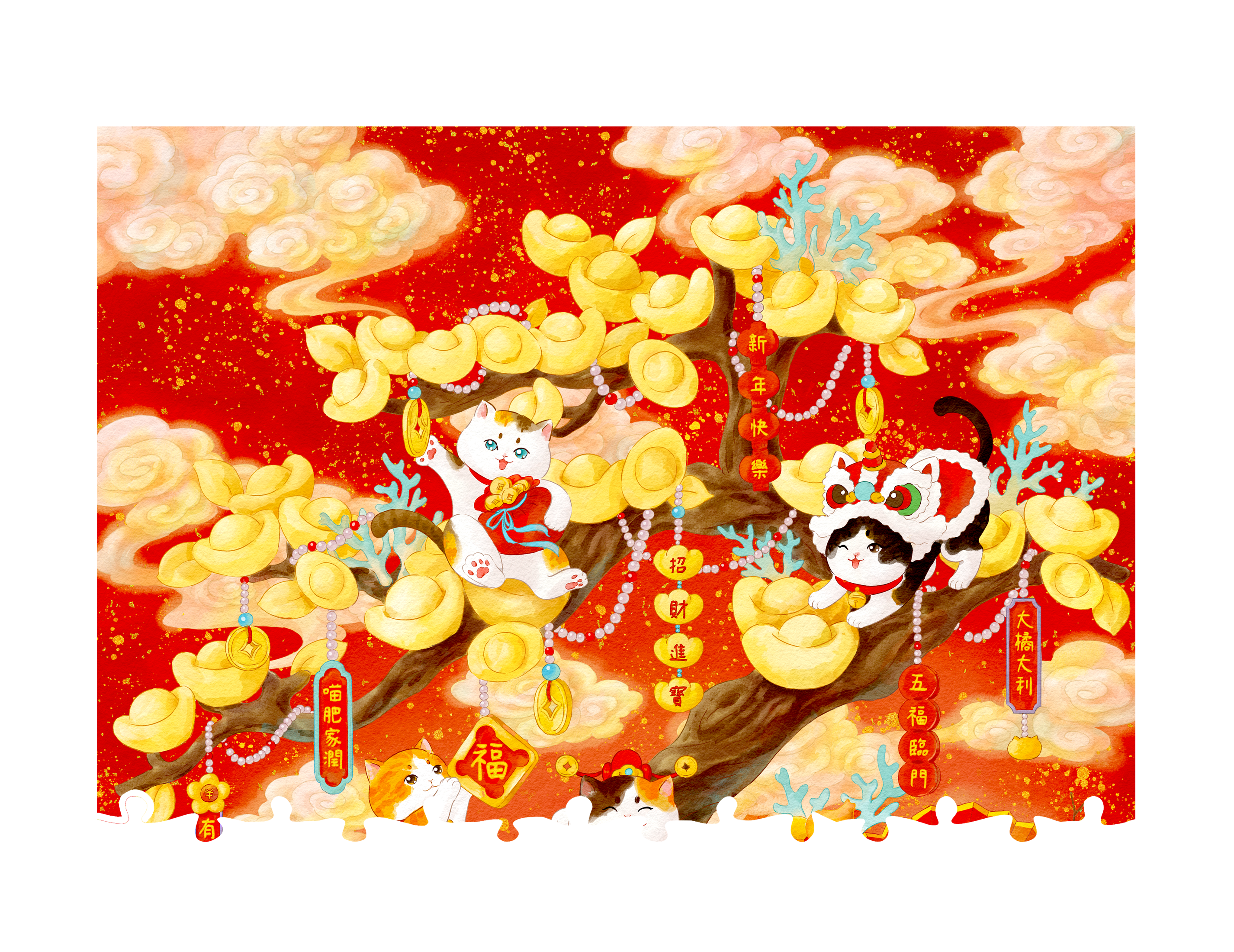 D1819 西西-财猫双全-磁铁拼图