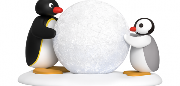 J1167 Pingu3寸灯光球拼图-暖暖抱