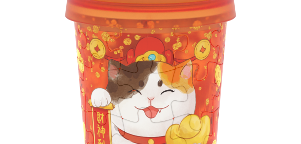 CU1027 西西-财猫双全-迷你随行杯挂饰拼图